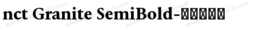 nct Granite SemiBold字体转换